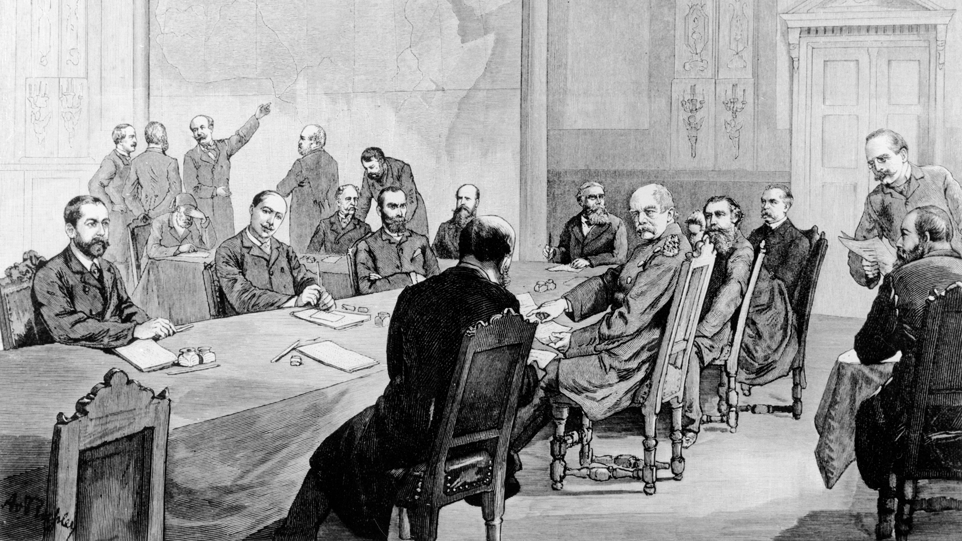 <p>Europe&rsquo;s imperial powers &ldquo;carve up Africa&rdquo; among themselves. Their ruler-drawn maps of desired colonies slice across Africa&rsquo;s ethnic and geographical complexities, and cause upheavals that are still felt today.</p>